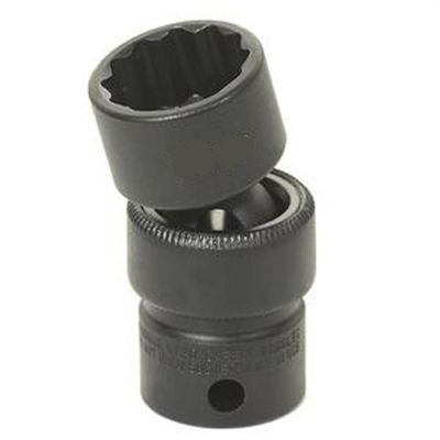 GRE1108UM image(0) - Grey Pneumatic 3/8" Drive x 8mm Standard Universal - 12 Point Socket - Black