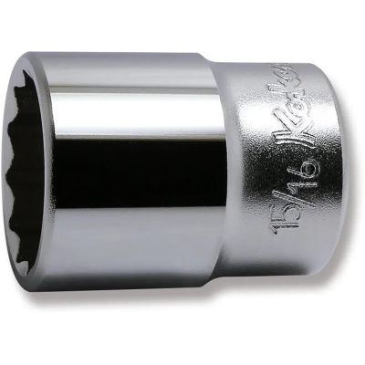 KKN4405A-15-16 image(0) - Ko-ken USA 4405A-15/16 1/2 Square Drive Socket 15/16 12 Point Length 42 mm