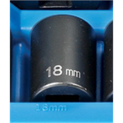 GRE2118M image(0) - Grey Pneumatic 1/2" Drive x 18mm Standard - 12 Point Socket