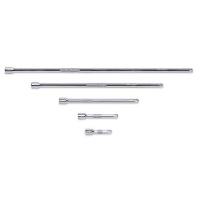 KDT81002D image(0) - GEARWRENCH 5 Piece 1/4 Inch Drive Extension Set 2 Inch, 3 Inch, 6 Inch, 10 Inch & 14 Inch