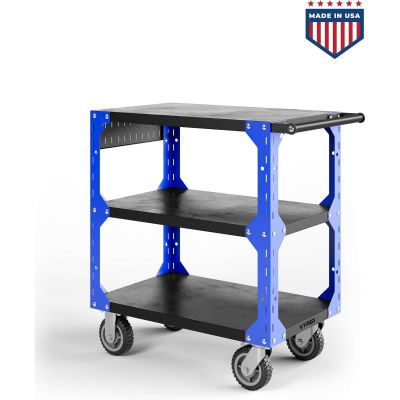VYPX32-BL image(0) - Vyper Industrial X32 Series 1250lb Capacity Tool Cart - Black/Blue