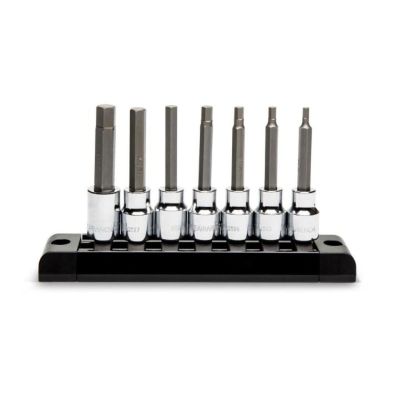 KDT82529 image(0) - GEARWRENCH 7 Piece 3/8 Inch Drive Mid Length Hex Bit SAE Socket Set