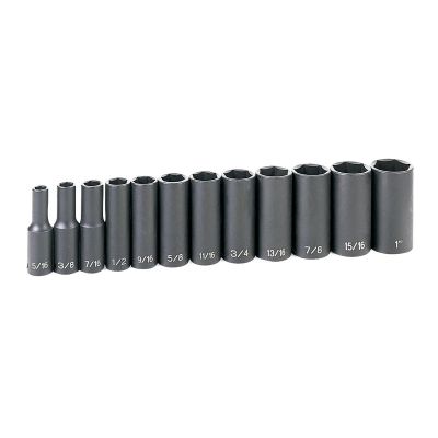GRE1213D image(0) - Grey Pneumatic 3/8" Drive 12 Piece Deep Set