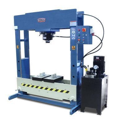BLI1012427 image(0) - Baileigh HSP-110M-1500-HD - 220V 3 Phase 110 Ton Extra Wide Hydraulic Press