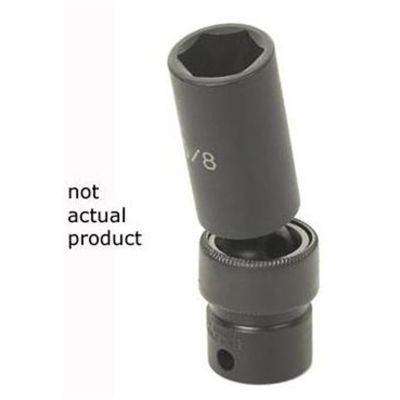 GRE1030UD image(0) - Grey Pneumatic 3/8" Drive x 15/16" Deep Universal Socket 6 Point - Black