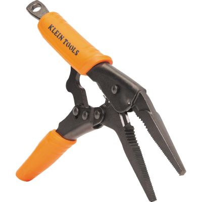 KLE38612 image(0) - Klein Tools Long Nose Locking Pliers, 9-Inch