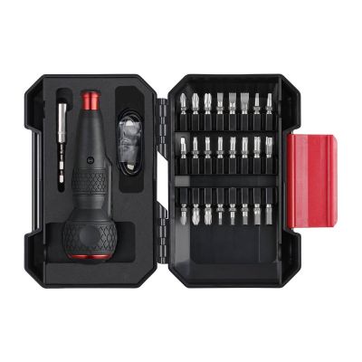 VES220USBC25U image(0) - Vessel Tools e-ASSIST Screwdriver (Higher Torque Model, USB-C) with 25 PC. Bit