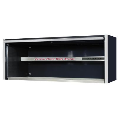 EXTEX7201HCQBKCR image(0) - Extreme Tools EXQ Series 72"W x 30"D Professional Extreme Power Workstation Hutch  Black w Chrome Handle