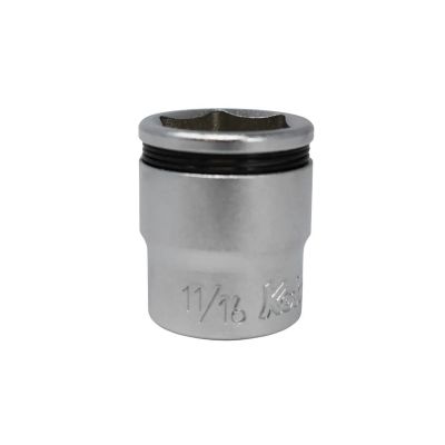 KKN3450A-11-16 image(0) - Ko-ken USA 3/8 Sq. Dr. SAE Nut Grip Chrome Socket in  11/16