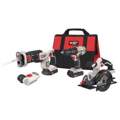 PRCPCCK616L4 image(0) - PORTER-CABLE Cordless Drill Combo Kit Power Tool, 4-Tool