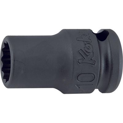 KKN13406M-14 image(0) - Ko-ken USA 13406M-14 3/8 Sq. Dr. Socket 14mm 12 point Length 32mm Thin walled