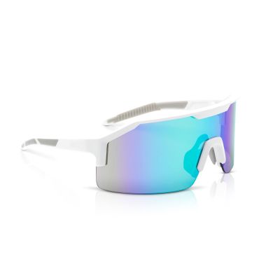 JCK60007 image(0) - Jackson Safety Safety Glasses - MAXVIEW+ Series - Blue/Green Mirror Lens - White Frame - Hardcoat Anti-Scratch