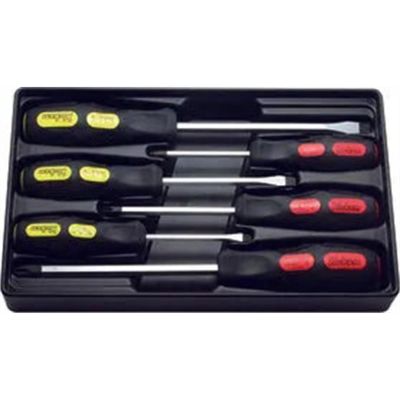 KKNPK168PS-6 image(0) - Ko-ken USA PK168PS/6 Screwdriver Set  PH1-2-3/SL5-6-8 ABS Tray   6 pieces