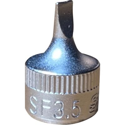 VIMSF3.5 image(0) - VIM Tools Stubby Flat Tip Driver 3.5 mm X .6M Blade, 1/4 Inch Square Drive