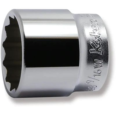 KKN3405W-9-16 image(0) - Ko-ken USA 3405W-9/16 3/8 Square Drive Socket Whitworth 9/16 12 Point Length 35 mm