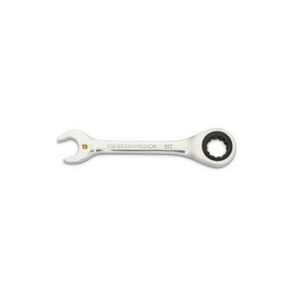 KDT86840 image(0) - GEARWRENCH 10mm 90-Tooth 12 Point Stubby Combination Ratcheting Wrench