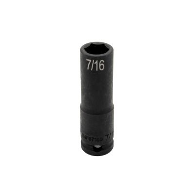 VIMIMP6716D image(0) - VIM TOOLS 7/16 Inch X 3/8 Inch Drive SAE Cr-Mo Impact Socket - Deep