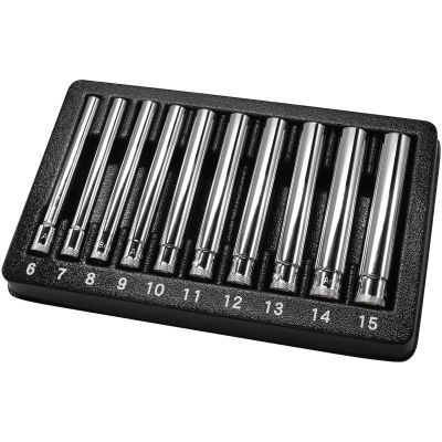 AST4111 image(0) - Astro Pneumatic 10pc 1/4 Inch Drive Extra Deep Metric Socket Set