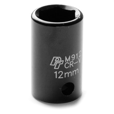 WLMM912 image(0) - Wilmar Corp. / Performance Tool 3/8" Drive 12mm 6pt Impact Socket