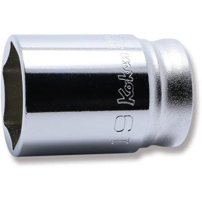 KKN3300XZ-19 image(0) - Ko-ken USA 3300XZ-19 3/8 Sq. Dr. Socket 19mm 6 point Length 35mm Z-series