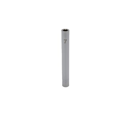 VIMEDM407 image(0) - VIM Tools 7 mm Extra Deep Metric Socket, 1/4 Inch Square Drive, Chrome
