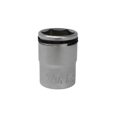KKN3450A-9-16 image(0) - Ko-ken USA 3/8 Sq. Dr. SAE Nut Grip Chrome Socket in 9/16