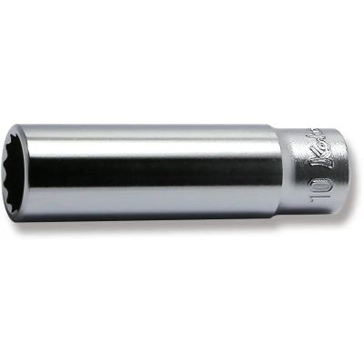 KKN2305M-10 image(0) - Ko-ken USA 2305M-10 1/4 Square Drive Socket 10 mm 12 Point Length 50 mm