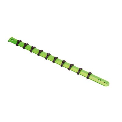 VIMV520G image(0) - VIM TOOLS 1/4 Inch Socket Rack 10 Piece 1/4 Inch Studs - Green
