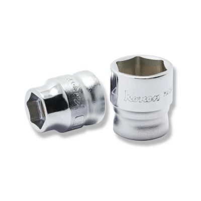 KKN3400MZ-15 image(0) - Ko-ken USA 3/8 Sq. Dr. 6-Point Z-Series Metric Chrome Socket in 15mm