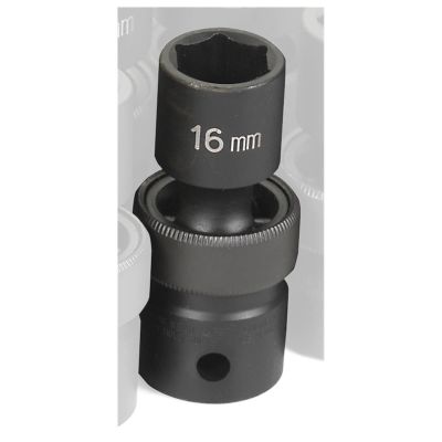 GRE2016UM image(0) - Grey Pneumatic 1/2" Drive x 16mm Standard Universal Socket