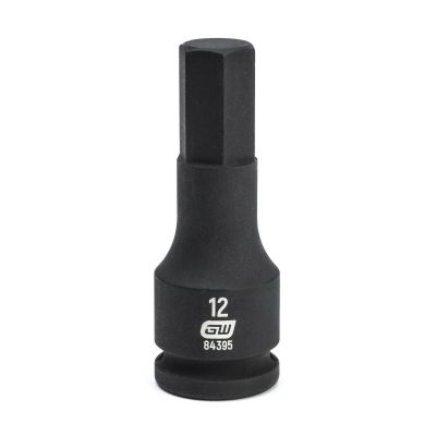 KDT84395 image(0) - GEARWRENCH 3/8 Inch Drive Hex Bit Impact Metric Socket 12mm