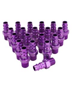 MIL760VC-20 image(0) - Milton Industries HighFlow Plugs, V-style Purple,1/4" MNPT