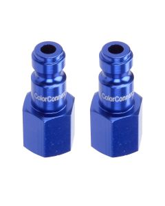 LEGA72430C-2PK image(0) - C 1/4" Blue Plug 1/4" FNPT 2pk