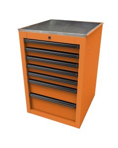HOMOG08022070 image(0) - RS PRO 22 in. 7-Drawer Side Cabinet, Orange