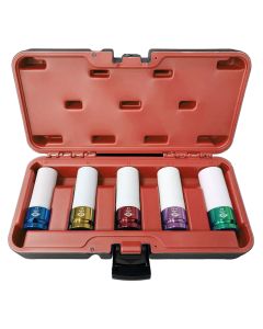 INT58006 image(0) - AFF - Mag Wheel Protective Deep Impact Socket Set - 1/2" Drive - 5 Pc - 17mm,19mm (3/4"),21mm,13/16",22mm (7/8")