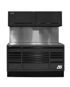 HOMBKCTS72002 image(0) - 72 in. CTS Centralized Tool Storage with Tool Board Back Splash Set, Black