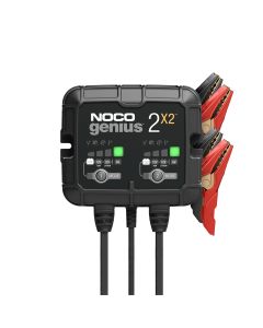 NOCGENIUS2X2 image(0) - GENIUS2X2 6V/12V 2-Bank, 4-Amp Smart Battery Charger