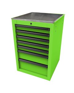 HOMLG08022070 image(0) - RS PRO 22 in. 7-Drawer Side Cabinet, Lime Green
