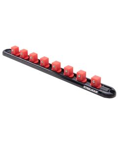 JSP60728 image(0) - J S Products (steelman) 1/2-Inch Drive 8-Piece Aluminum Socket Storage Rail
