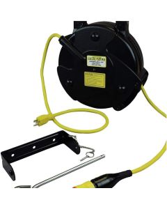 GEN2200-3026 image(0) - SafTlite by General Manufacturing Mid Size Power Supply Reel 40 Foot 12/3 SJTOW Cord 15 Amp Saf T Lok Outlet