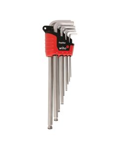 WIH66990 image(1) - Wiha Tools 9 Pc MagicRing Screw Holding Ball End Hex L-Key Set &hyphen; Metric