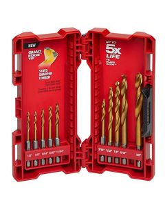 MLW48-89-4633 image(1) - Milwaukee Tool SHOCKWAVE Impact Duty RED HELIX Titanium Drill Bit Set &hyphen; 10PC