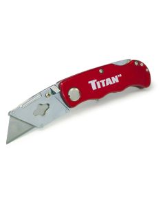 TIT11015 image(0) - Titan RED FOLDING POCKET UTILITY KNIFE