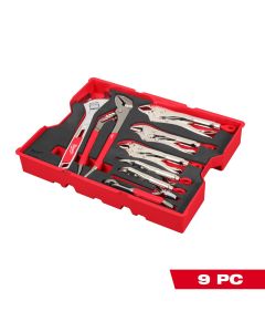 MLW48-22-0160 image(0) - Milwaukee Tool 9 Piece Pliers and Wrench Set with Tray for PACKOUT Drawers
