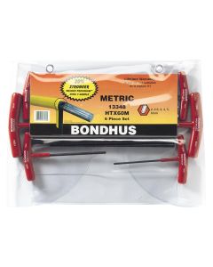 BND13348 image(1) - Bondhus Corp. 6pc Set Graduated T-Hnds 2-6M