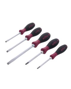 WIH53390 image(2) - Wiha Tools 5 Piece MicroFinish XHeavy Duty Slotted and Phillips Screwdriver Set