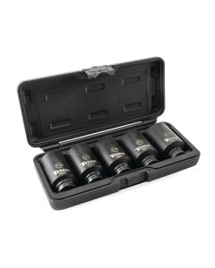 TIT42806 image(2) - TITAN 5 pc. 1/2 in. Dr Deep Impact Socket Set