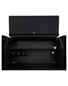 EXTDX412501HCMBBK image(1) - Extreme Tools DX Series 41in W X 25in D Extreme Power Workstation Hutch Matte Black with Black  Handle