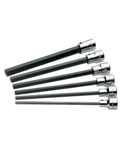 S K Hand Tools SOCKET HEX BIT SET 3/8IN. DRIVE 6PC METRIC LONG