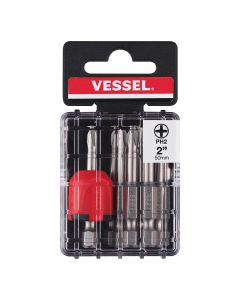 VESMGEPH250P10T image(0) - Vessel Tools Voha Pwer Bits PH2x50 10pcs with 1pc Mag Enhancer